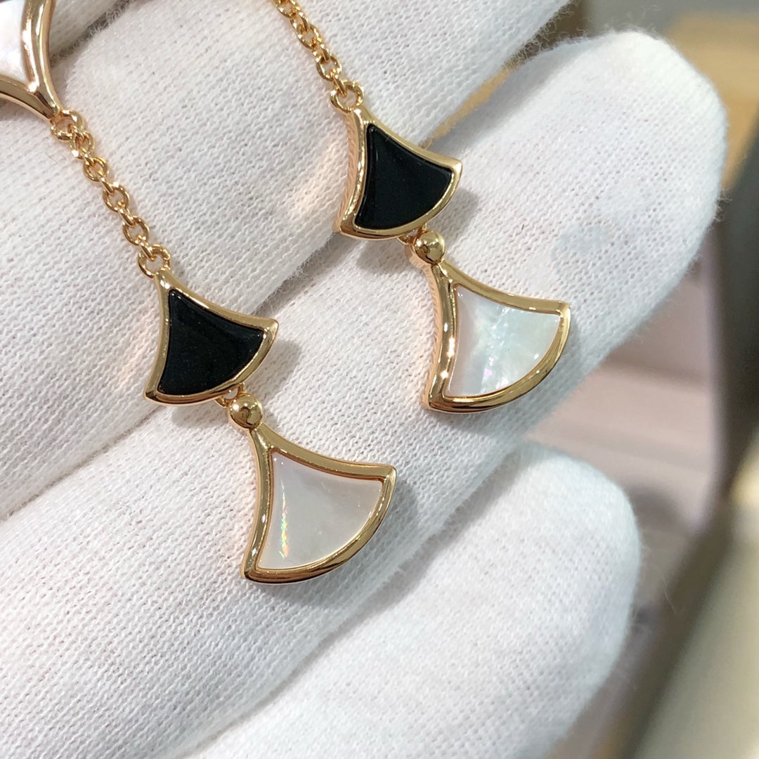 [Stars Jewelry]DREAM EARRINGS 3 MOTIFS ONYX MOP PINK GOLD