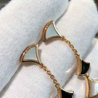 [Stars Jewelry]DREAM EARRINGS 3 MOTIFS ONYX MOP PINK GOLD