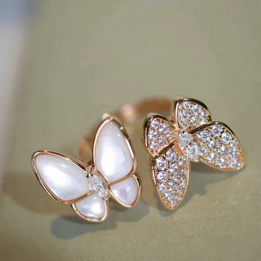 [Stars Jewelry]TWIN BUTTERFLY DIAMOND MOP RING
