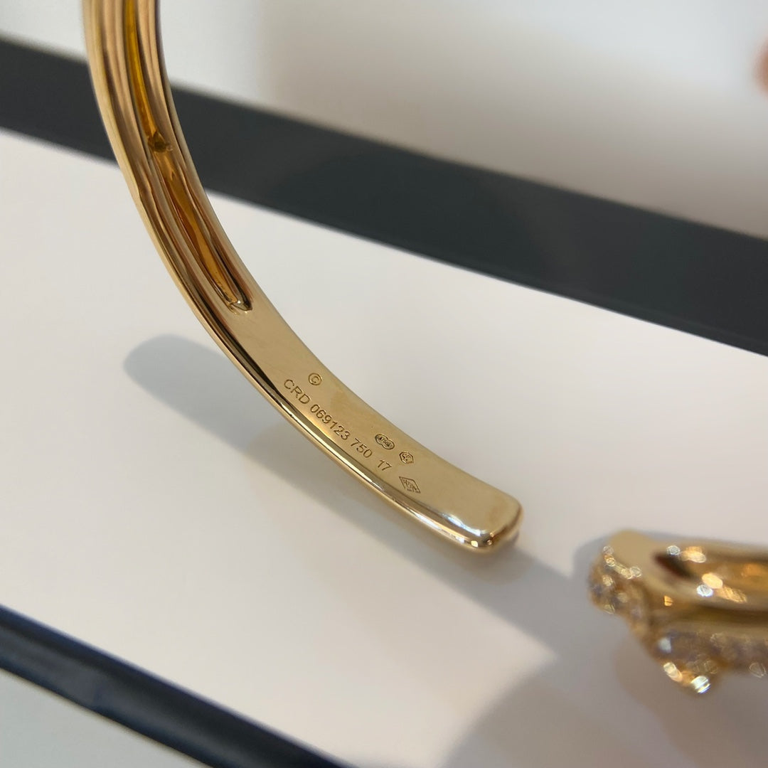 [Stars Jewelry]PANTHERE GOLD DIAMOND OPEN BRACELET