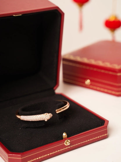 [Stars Jewelry]PANTHERE ROSE GOLD DIAMOND OPEN BRACELET