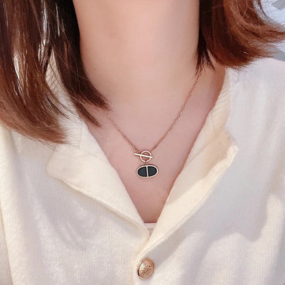 [Stars Jewelry]CHAINE VERSO BLACK CERAMIC NECKLACE