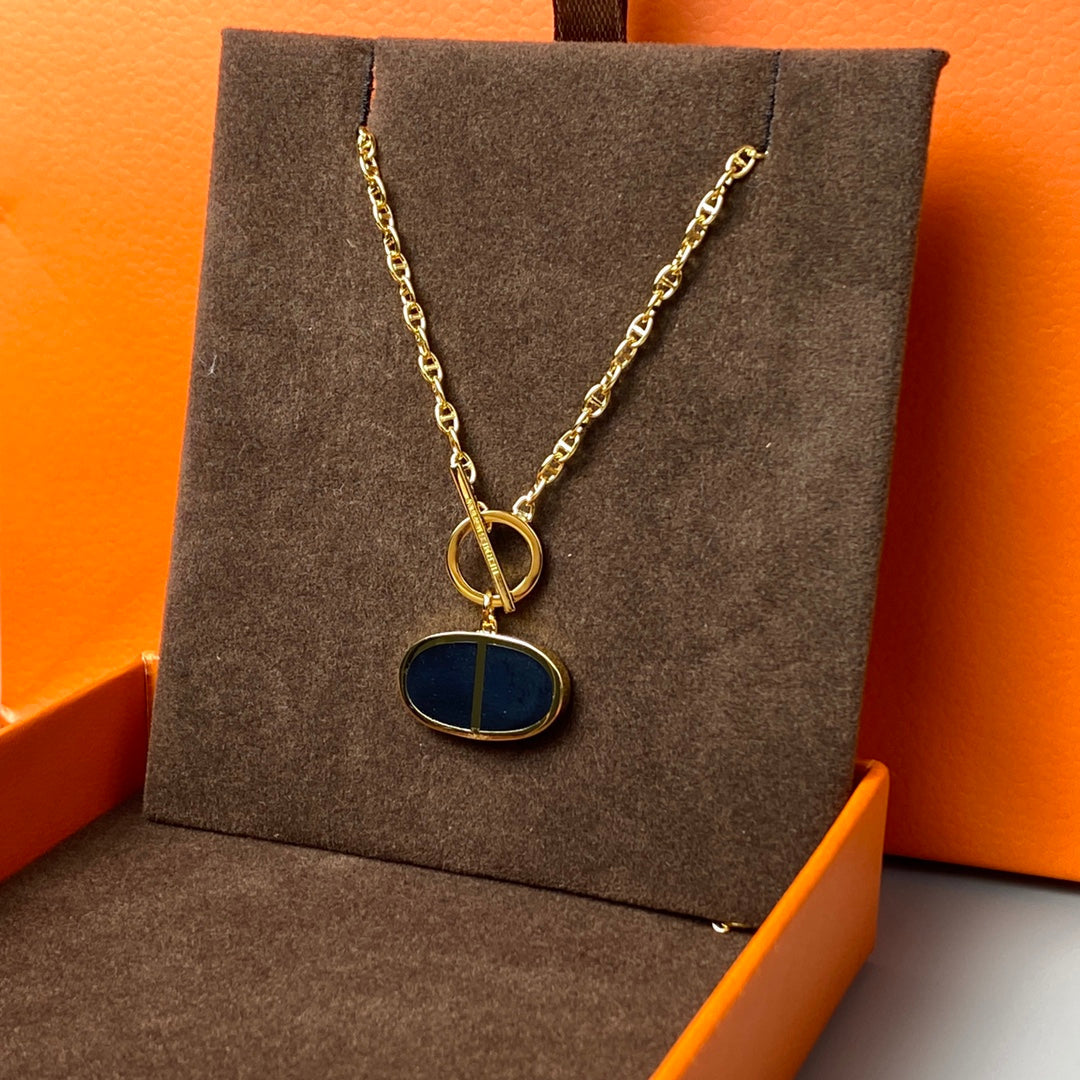 [Stars Jewelry]CHAINE VERSO BLACK CERAMIC NECKLACE