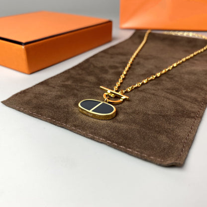 [Stars Jewelry]CHAINE VERSO BLACK CERAMIC NECKLACE