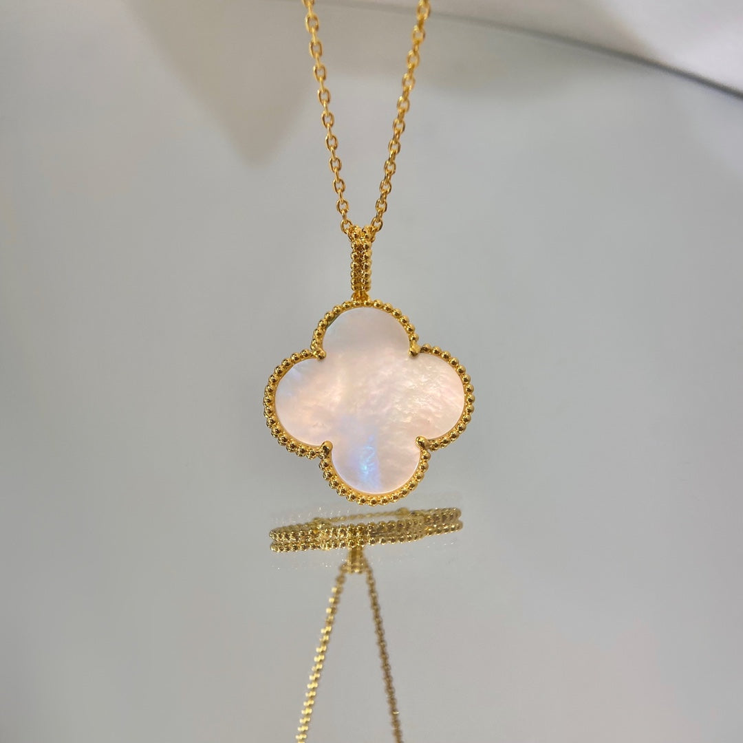 [Stars Jewelry]CLOVER 25MM MOP LARGE PENDANT NECKLACE