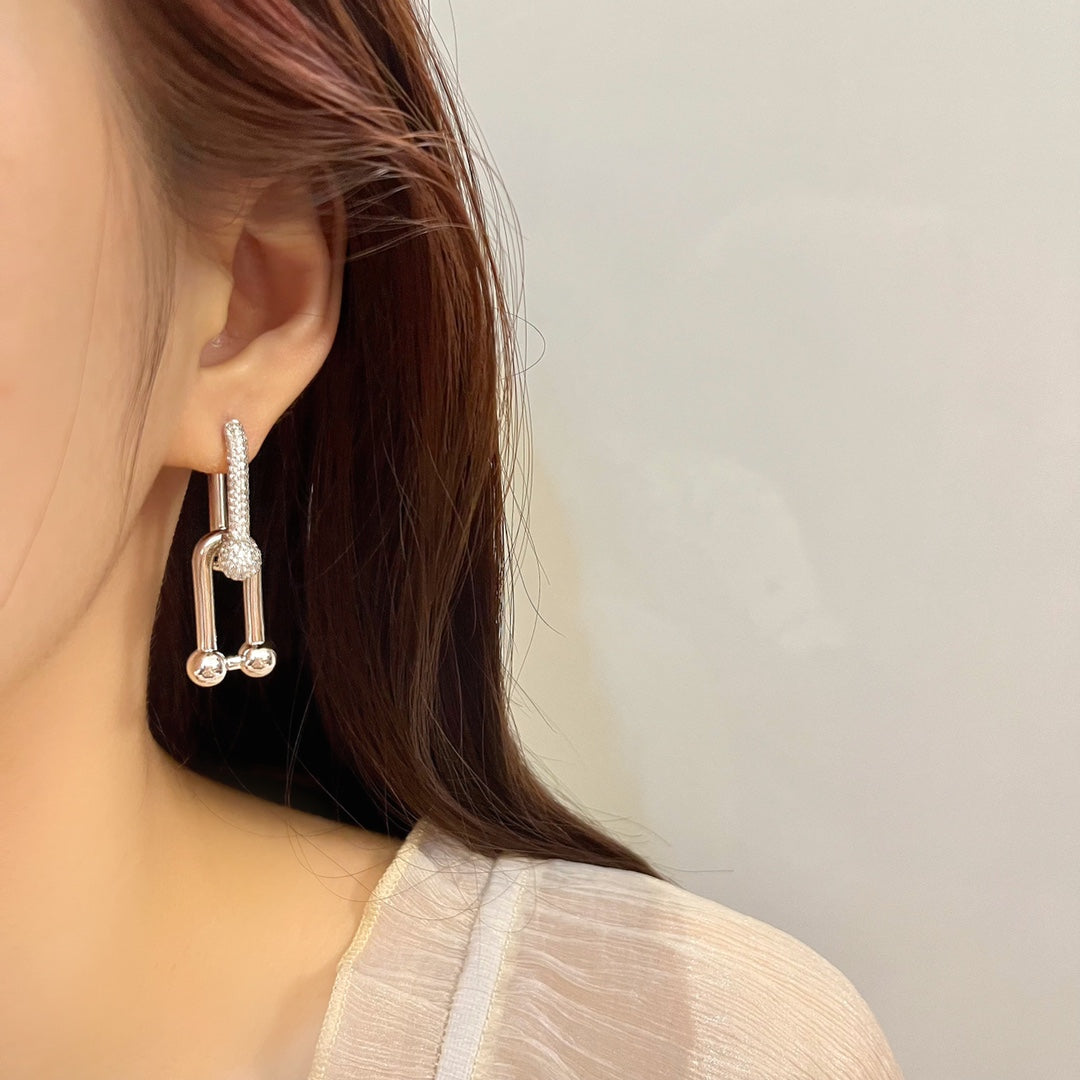 [Stellar jewels]HARDWEAR DROP DIAMONDS EARRINGS