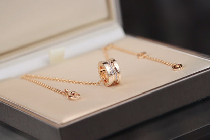 [Stars Jewelry]ZERO 1 PINK GOLD DIAMOND NECKLACE