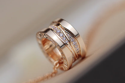 [Stars Jewelry]ZERO 1 PINK GOLD DIAMOND NECKLACE