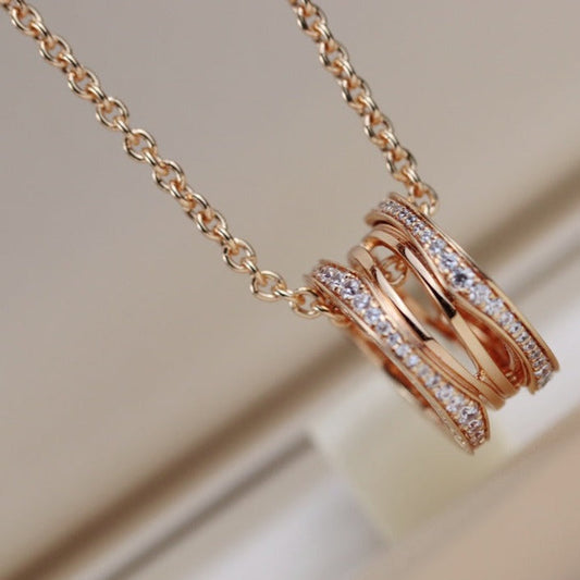 [Stars Jewelry]ZERO 1 PINK GOLD NECKLACE
