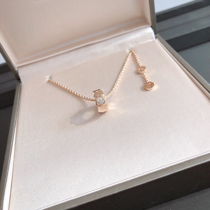[Stars Jewelry]SERPENTI PEDANT DIAMOND PINK GOLD NECKLACE