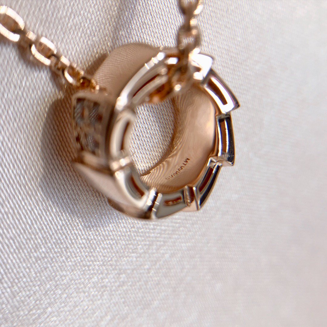 [Stars Jewelry]SERPENTI PEDANT DIAMOND PINK GOLD NECKLACE