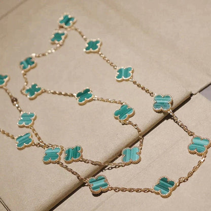 [Stars Jewelry]CLOVER 20 MOTIFS MALACHITE GOLD