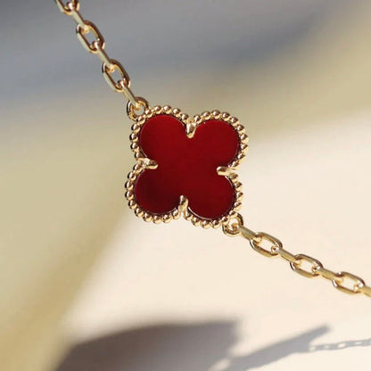 [Stars Jewelry]CLOVER 20 MOTIFS CARNELIAN NECKLACE