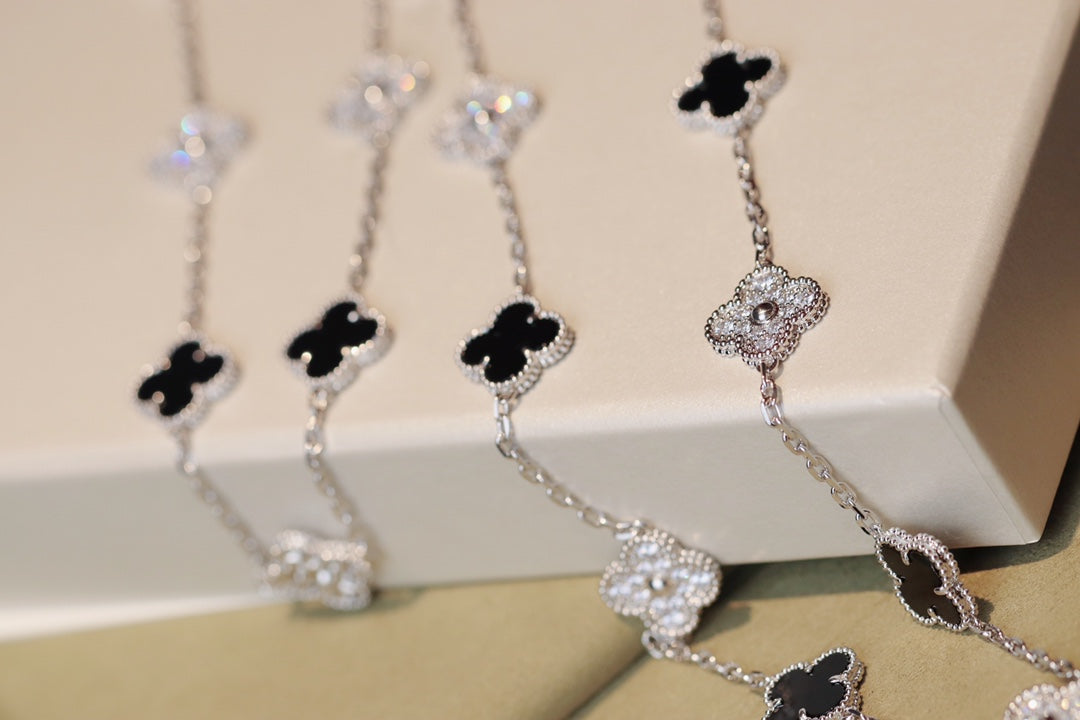[Stars Jewelry]CLOVER 20 MOTIFS ONYX DIAMOND SILVER