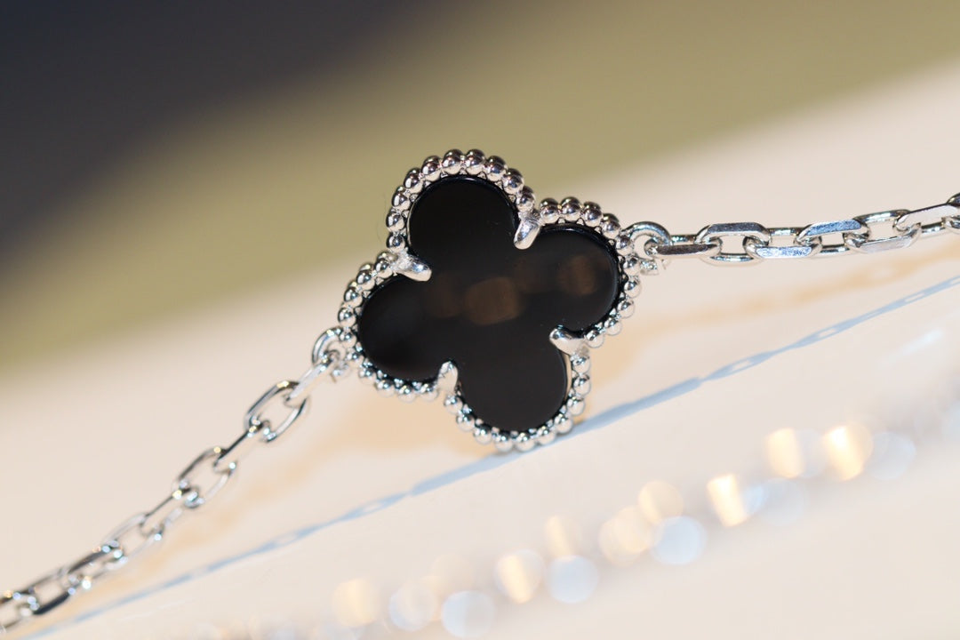 [Stars Jewelry]CLOVER 20 MOTIFS ONYX DIAMOND SILVER