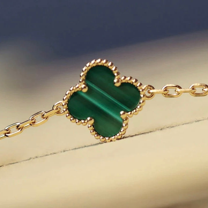[Stars Jewelry]CLOVER 20 MOTIFS MALACHITE GOLD