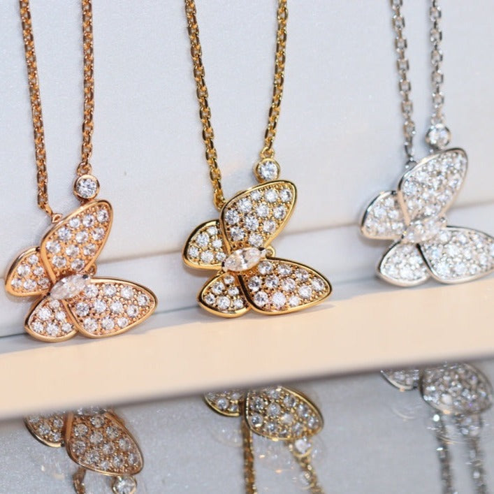 [Stars Jewelry]BUTTERFLY DIAMOND NECKLACE