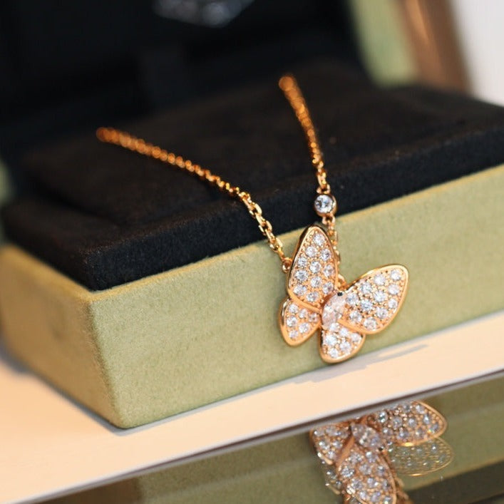 [Stars Jewelry]BUTTERFLY DIAMOND NECKLACE