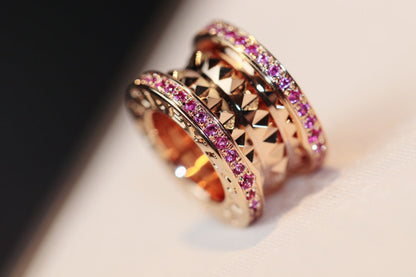 [Stars Jewelry]ZERO 1 ROCK PINK GOLD PINK DIAMOND NECKLACE