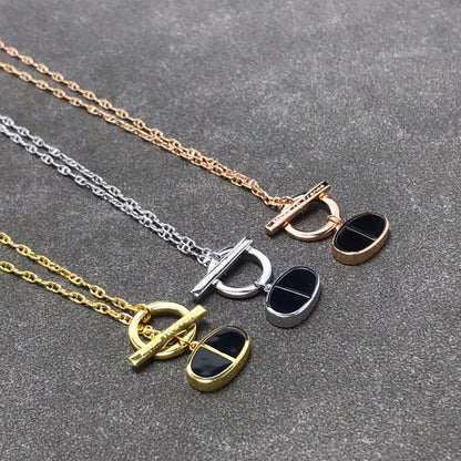 [Stars Jewelry]CHAINE VERSO BLACK CERAMIC  NECKLACE