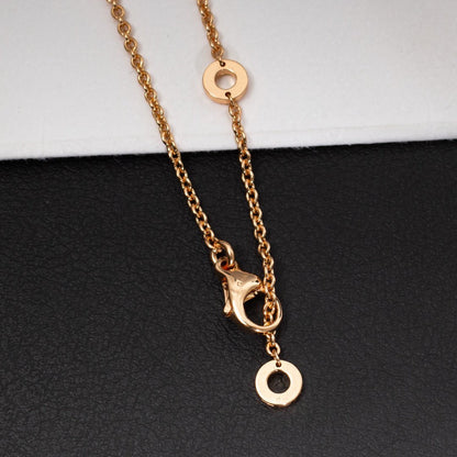 [Stars Jewelry]ZERO 1 WHITE CERAMIC PINK GOLD DIAMOND NECKLACE