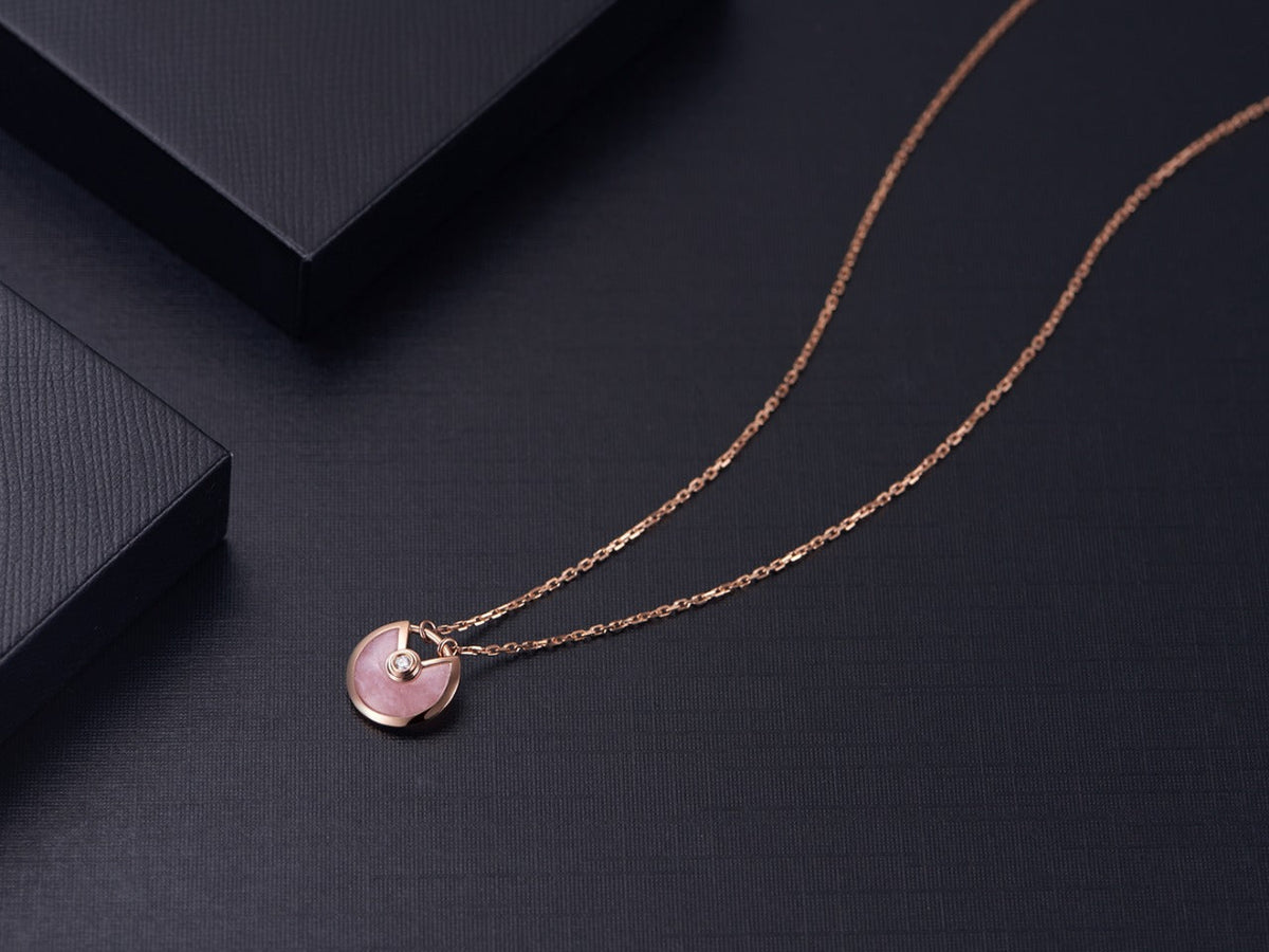 [Stars Jewelry]AMULETTE ROSE GOLD PINK MOP NECKLACE