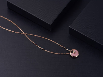 [Stars Jewelry]AMULETTE ROSE GOLD PINK MOP NECKLACE