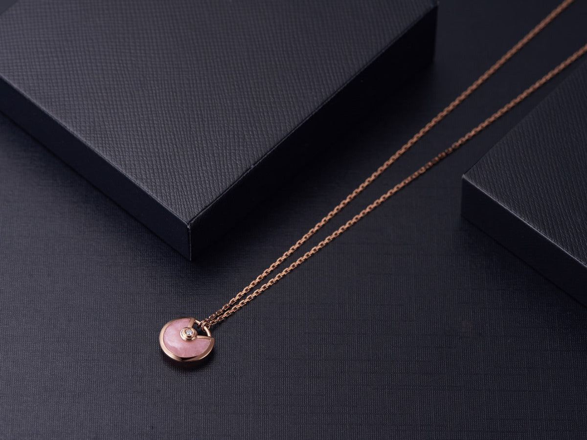 [Stars Jewelry]AMULETTE ROSE GOLD PINK MOP NECKLACE