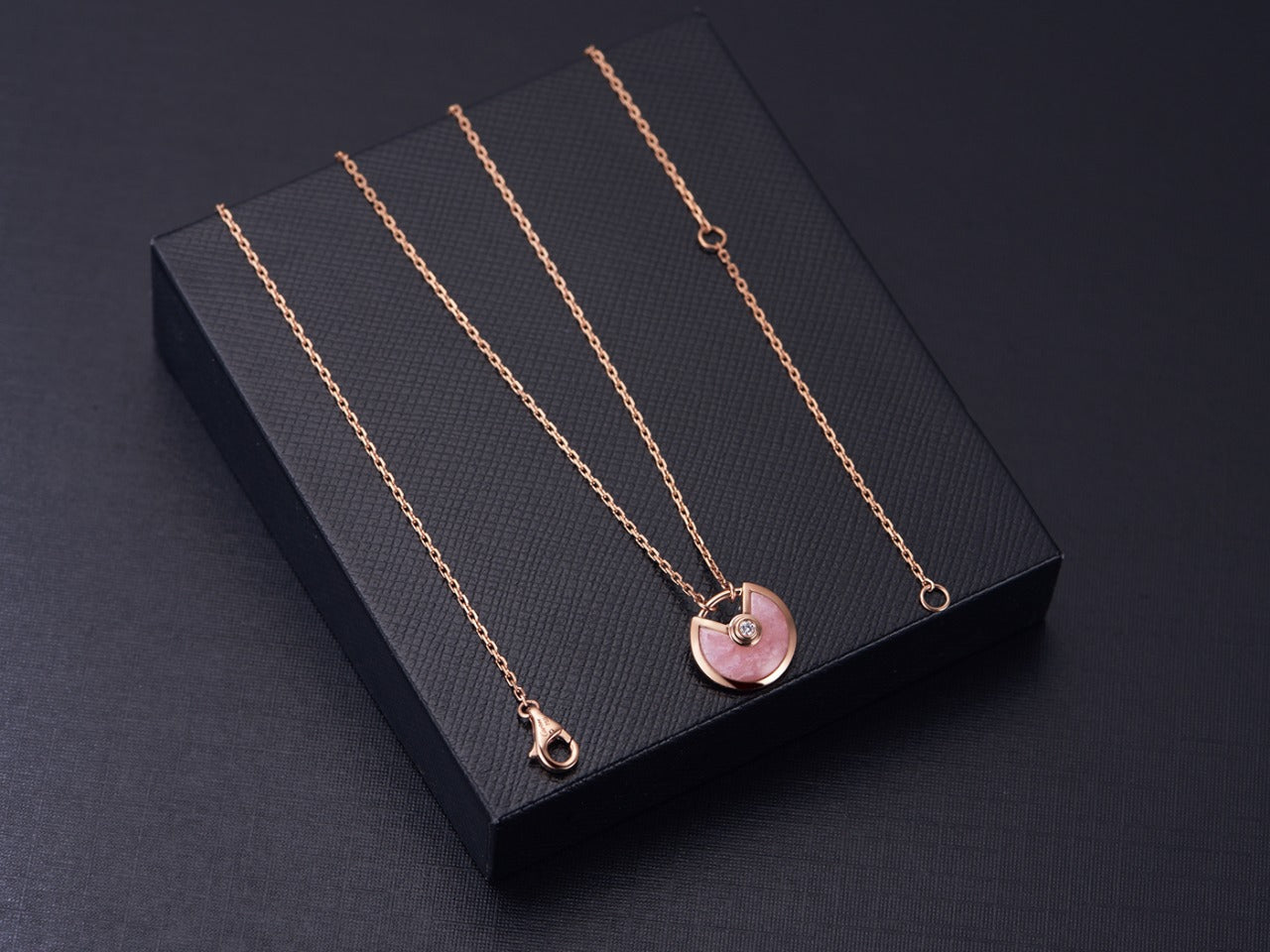 [Stars Jewelry]AMULETTE ROSE GOLD PINK MOP NECKLACE