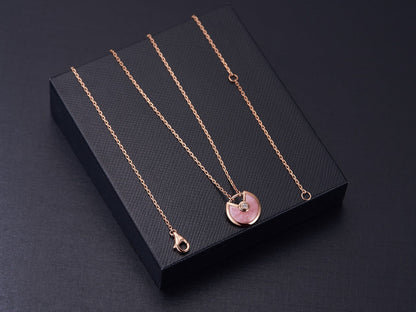 [Stars Jewelry]AMULETTE ROSE GOLD PINK MOP NECKLACE