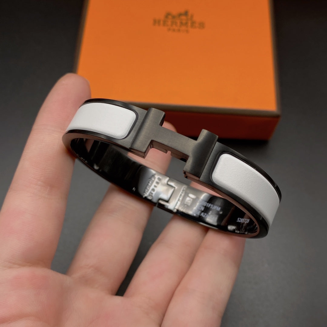 [Stars Jewelry]H BRACELET 12MM BLACK WHITE CERAMIC