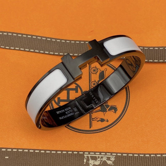 [Stars Jewelry]H BRACELET 12MM BLACK WHITE CERAMIC