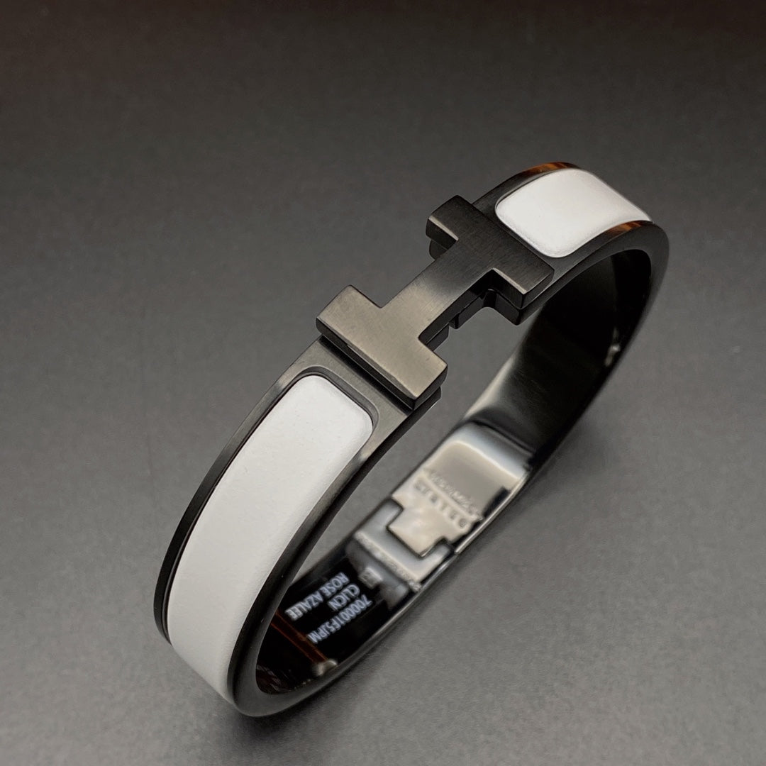[Stars Jewelry]H BRACELET 12MM BLACK WHITE CERAMIC