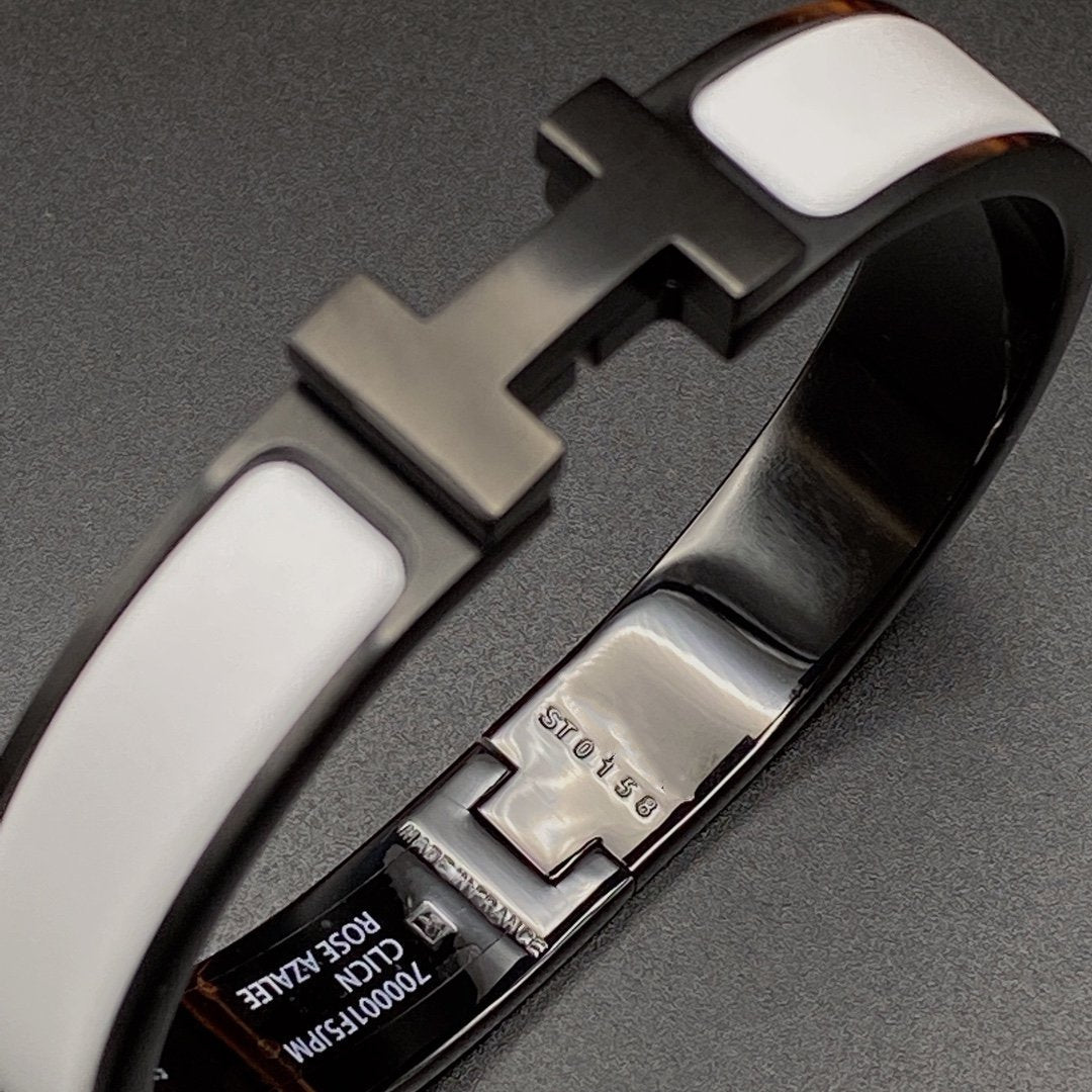 [Stars Jewelry]H BRACELET 12MM BLACK WHITE CERAMIC