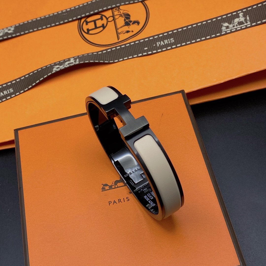[Stars Jewelry]H BRACELET 12MM BLACK BEIGE CERAMIC