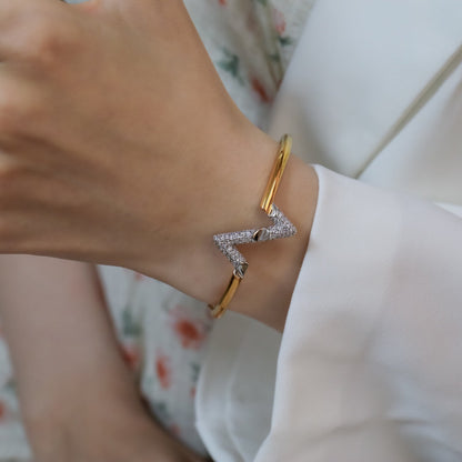 [Stars Jewelry]VOLTE UPSITE DOWN GOLD DIAMOND BRACELET