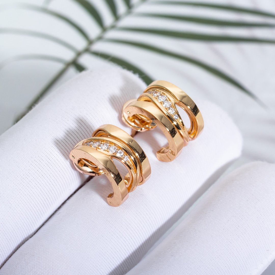 [Stars Jewelry]ZERO 1 PINK GOLD DIAMONDS EARRINGS