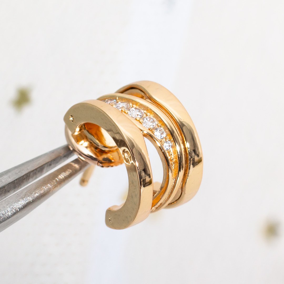 [Stars Jewelry]ZERO 1 PINK GOLD DIAMONDS EARRINGS