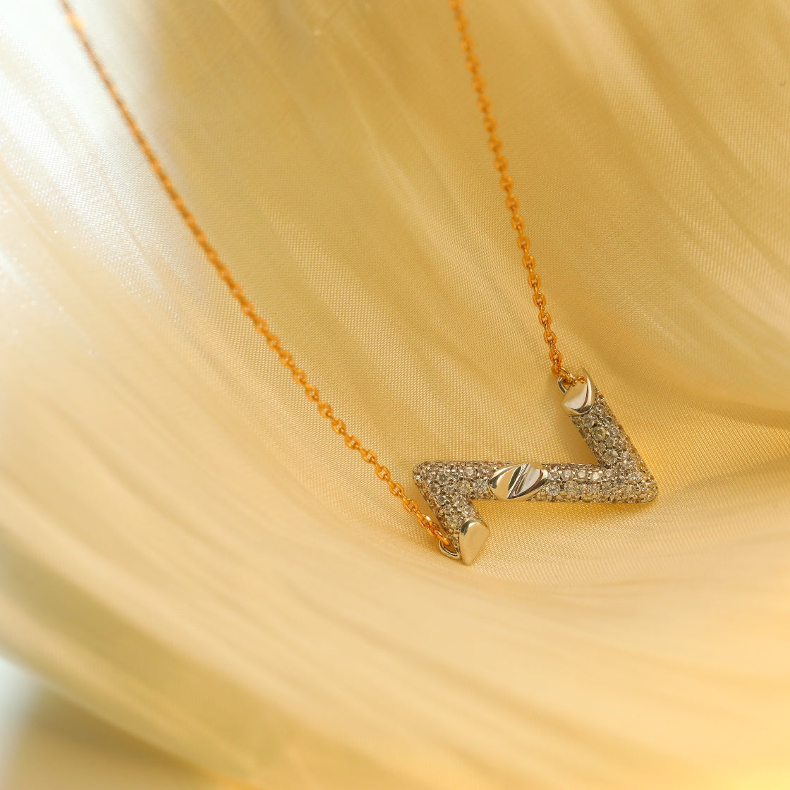 [Stars Jewelry]VOLT SILVER DIAMOND PEDANT NECKLACE