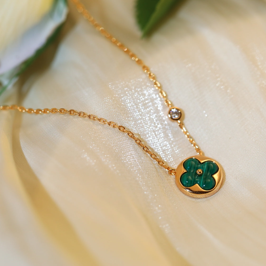 [Stars Jewelry]SUN PEDANT PINK GOLD 1 DIAMOND NECKLACE