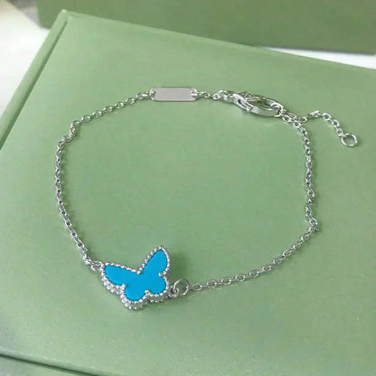 [Stars Jewelry]BUTTERFLY TURQUOISE BUTTERFLY BRACELET SILVER