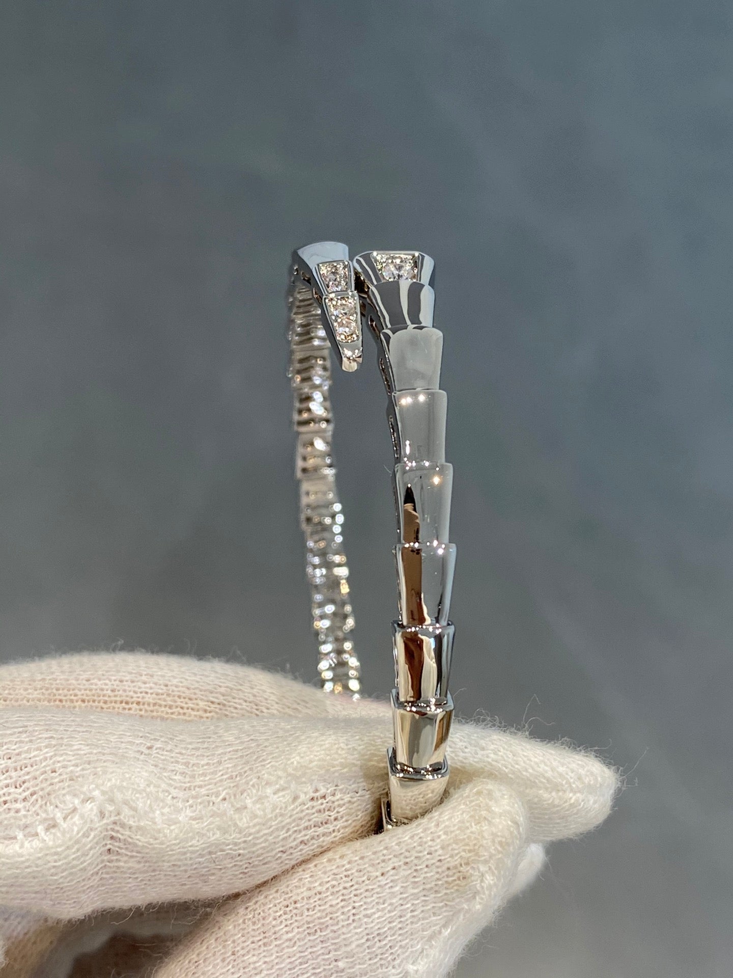 [Stars Jewelry]SERPENTI BRACELET DIAMONDS SILVER