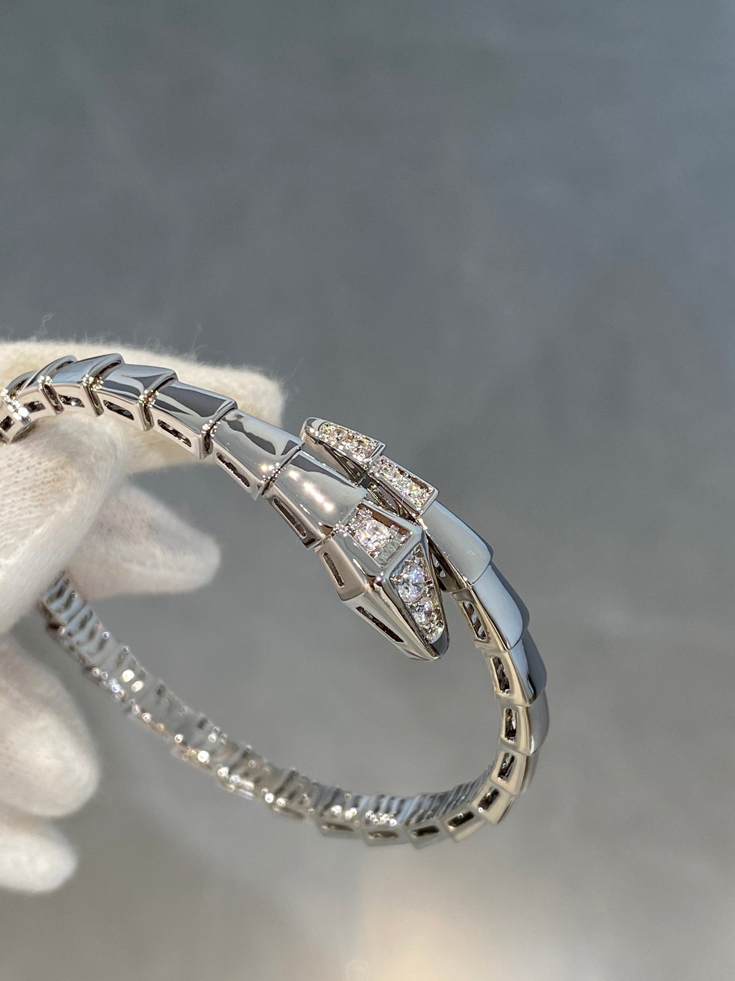 [Stars Jewelry]SERPENTI BRACELET DIAMONDS SILVER