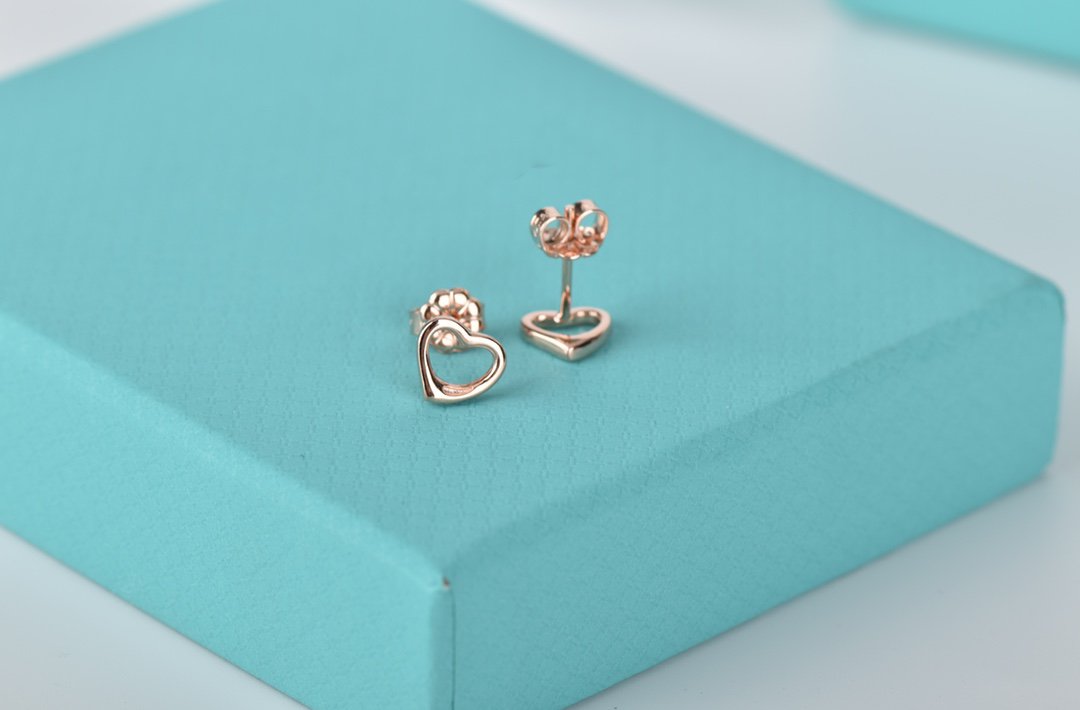[Stellar jewels]OPEN HEART STUD EARRINGS
