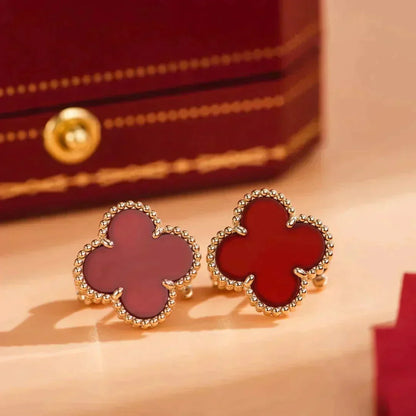 [Stars Jewelry]CLOVER MEDIUM 1 MOTIFS CARNELIAN  EARRINGS