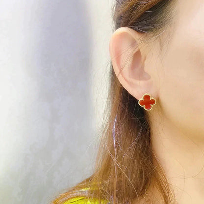 [Stars Jewelry]CLOVER MEDIUM 1 MOTIFS CARNELIAN  EARRINGS