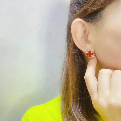 [Stars Jewelry]CLOVER MEDIUM 1 MOTIFS CARNELIAN  EARRINGS