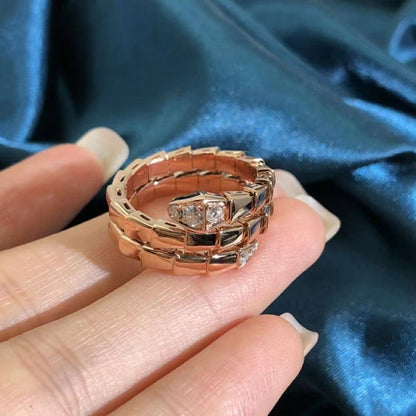 [Stars Jewelry]SERPENTS DOUBLE ROW DIAMOND RING