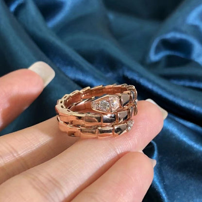 [Stars Jewelry]SERPENTS DOUBLE ROW DIAMOND RING