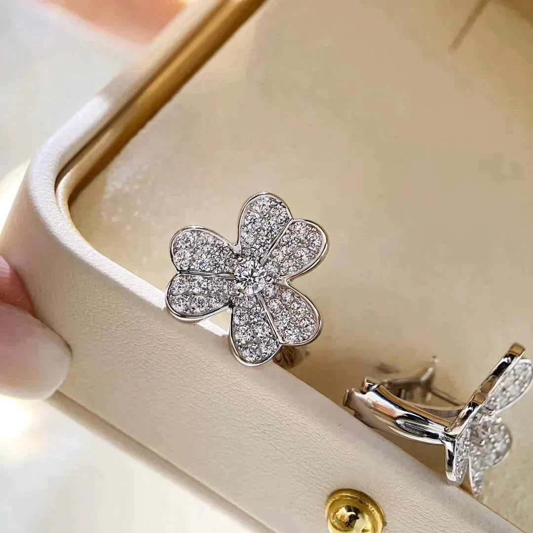 [Stars Jewelry]CLOVER COMOS DIAMOND EARRINGS SILVER